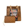 LOUIS VUITTON Carry lt 录像带 牛皮 附手拿包托特包Tote包购物袋单肩包 女款 卡其色 商品缩略图0