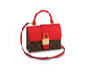 LOUIS VUITTON Locky BB金色金属件锁头优雅通勤 经典老花帆布拼牛皮 单肩包斜挎包手提包 小号女款 棕色/罂粟红 商品缩略图0