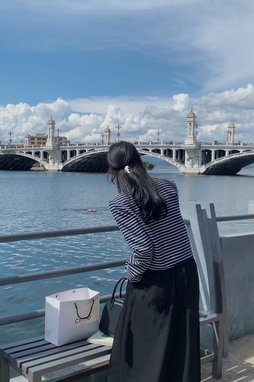 LNNNS 蓝白色条纹圆领小香风外套 17558 商品图5