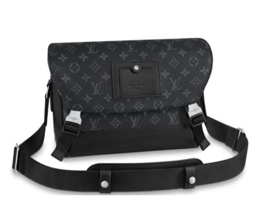 LOUIS VUITTON Voyager系列 经典老花满印 涂层帆布 邮差包单肩斜挎包 小号 男款 黑色 商品图0