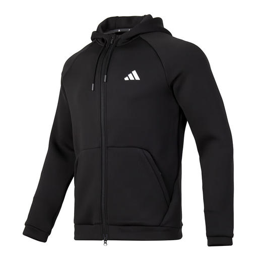 Adidas阿迪达斯男装秋季新款运动休闲连帽针织夹克IX5706 商品图4