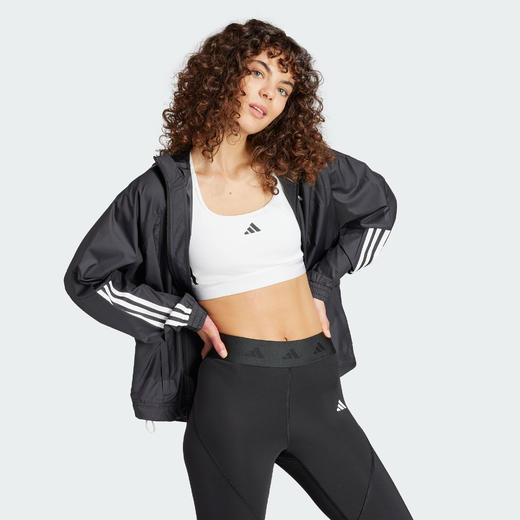 Adidas阿迪达斯WIND.RDY HYPERGLAM WINDBREAKER 抗风透湿疏水运动宽松健身连帽夹克外套IS8036 商品图2