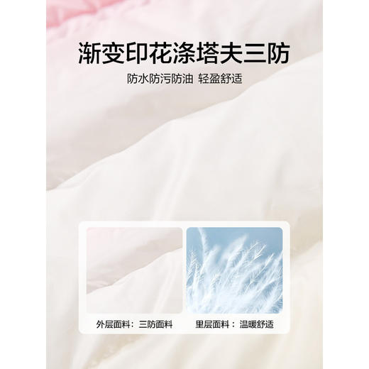 笛莎女童羽绒服2024冬季新款宝宝渐变色连帽收腰羽绒服 商品图3