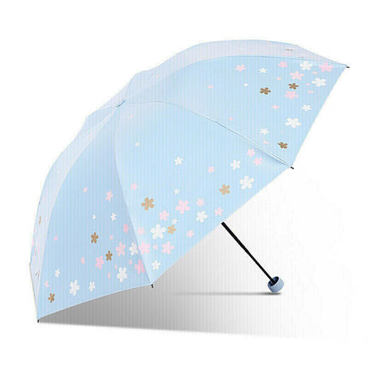 天堂伞 三折晴雨伞33633E浪漫樱花 颜色随机发货粉色，蓝色，紫色，绿色，米色，藏青色 商品图3