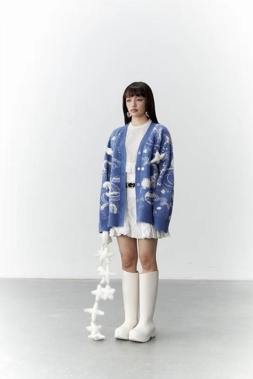 ANSUABEL 浩瀚星辰蓝色针织外套 17604【不含胸针】 商品图2