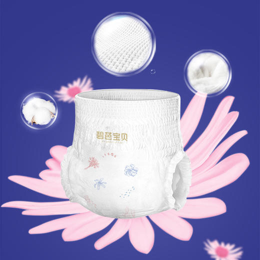 BEABA 花晨月夕裤型卫生巾夜用量多安心裤均码3片*4包 商品图1