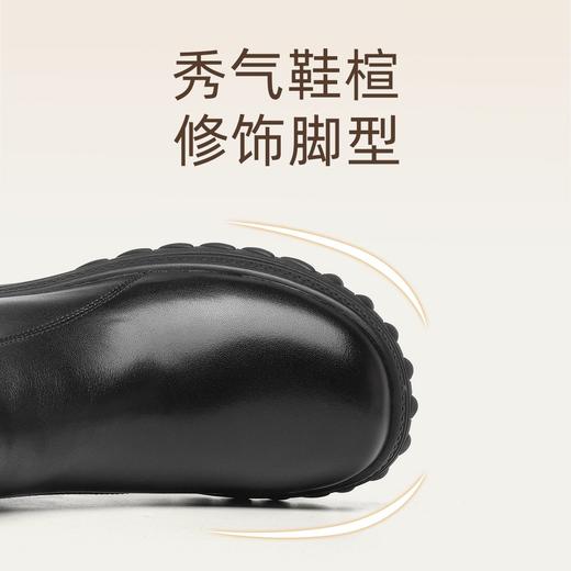 信诺羊毛靴子真皮厚底短靴女2024新款冬季加绒加厚棉鞋保暖雪地靴M523-2Y 商品图3