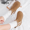 Safiya/索菲娅2024冬季小个子厚底保暖加绒百搭休闲面包雪地靴 SF4411A405 商品缩略图4