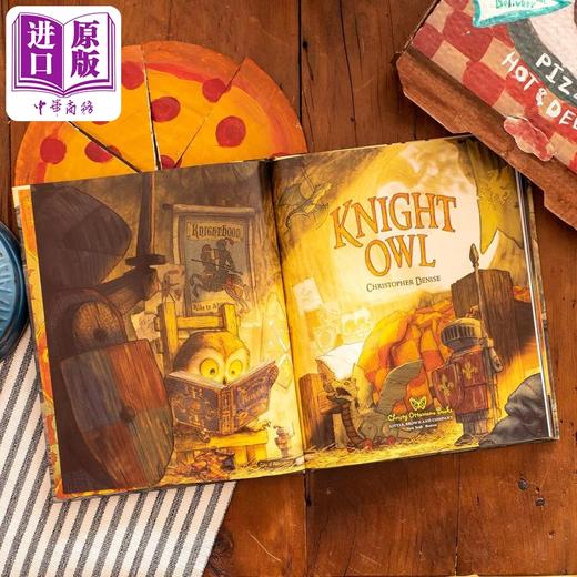 【中商原版】小骑士猫头鹰2册 Knight Owl 英文原版 儿童绘本动物故事书 凯迪克获奖作品 精装 进口童书 Christopher Denise 商品图3