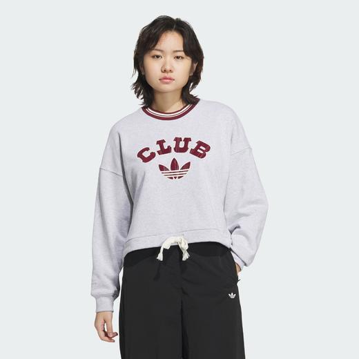 Adidas阿迪达斯COLLEGIATE CREW SWEATSHIRT 复古运动宽松圆领卫衣套头衫JD6376 商品图0