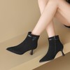 ZHR则则细跟小短靴优雅气质女靴2024新款增高加绒保暖瘦瘦靴百搭 商品缩略图8
