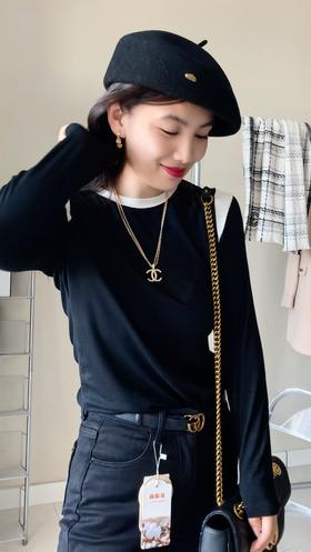 好穿打底 春夏打底衫推荐 小香风拼接衫 炒鸡舒服