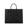 LOUIS VUITTON ONTHEGO GM经典方形轮廓大容量 压纹软粒面牛皮革 托特包Tote包购物袋单肩包手提包 大号 女款 黑 商品缩略图0