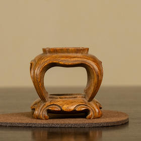 清 黄花梨一木整挖方形器座