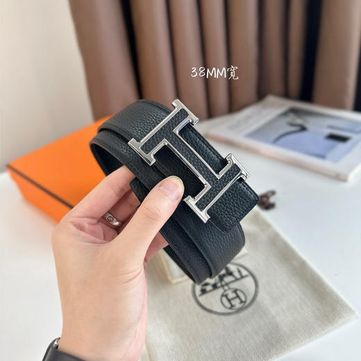 秋冬特惠💰340【爱马仕】男士腰带 H双面进口皮 BELT BUCKLE & REVERSIBLE LEATHER STRAP 带身宽3.8cm 商品图2