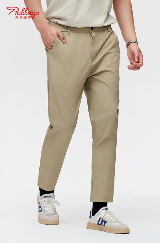 赤兔嗨购冰丝西裤男士宽松高级垂坠感2024年新款直筒西装裤男生休闲裤子 商品图1