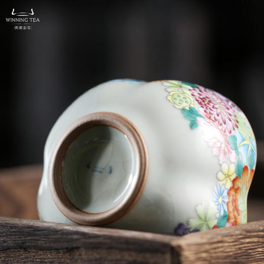 问鼎汝瓷鼎峰系列天青金瓜杯（万花）（缺货） 商品图4