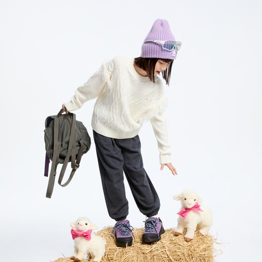 女童时髦绞花保暖毛衣冬季新款安奈儿童装实体店同款AG444626 商品图5