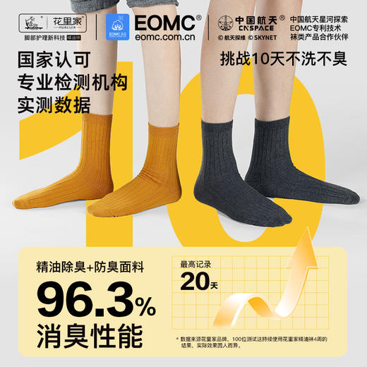 花里家抑菌防臭精油润肤袜秋冬款【礼盒装】-HLJ999 商品图3