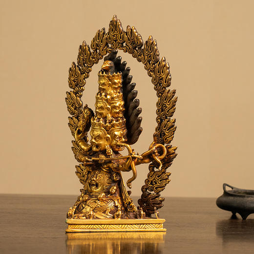 清 铜鎏金宁玛派喇呼拉护法像 商品图1