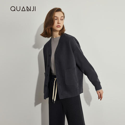 【大牌专柜同款】男女同款秋冬新款太空版发热排湿七级防风开衫 休闲时尚防风防水保暖外套 商品图0