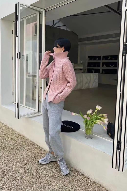 LNNNS 休闲高领麻花针织外套 17568 商品图1