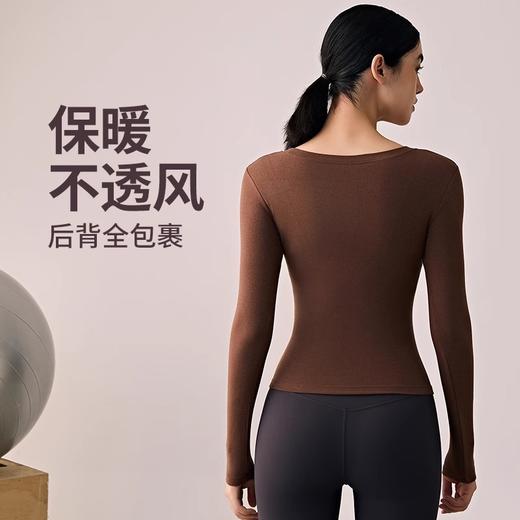 跃牌【周游世界系列】2024秋冬新款抗菌套头保暖拉绒运动长袖收腰抽褶运动服TP0781 商品图2