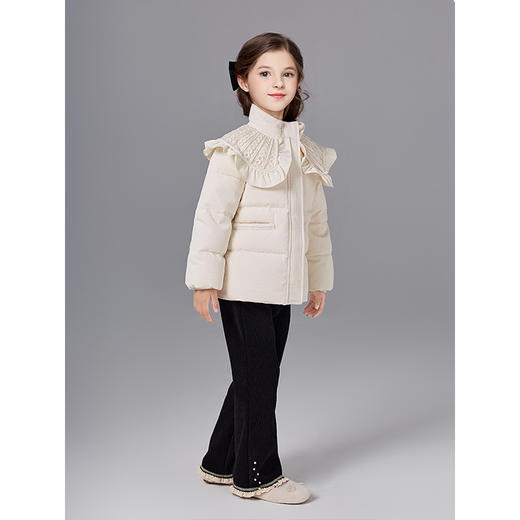 笛莎Deesha 童装女童羽绒服2024冬季新款香风甜美羽绒服 商品图2