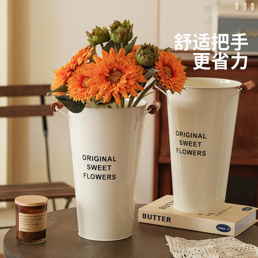 摩登主妇鲜花桶花盆客厅北欧创意家居装饰落地花艺插花花瓶干花桶 商品图3
