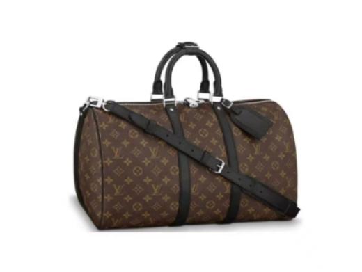LOUIS VUITTON keepallBandouliere 45 经典老花可调节肩带 涂层帆布拼皮 旅行袋登机包手提单肩斜挎包 男款 棕色 商品图0