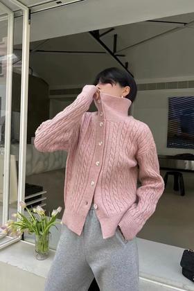 LNNNS 休闲高领麻花针织外套 17568