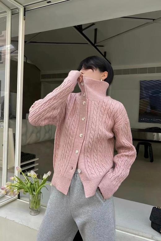 LNNNS 休闲高领麻花针织外套 17568 商品图0