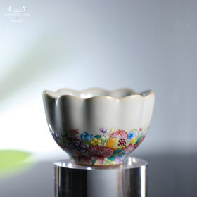 问鼎汝瓷鼎峰系列月白菡萏杯（万花）（缺货）