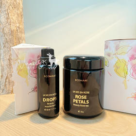 【口服玫瑰纯露 镁白 亢氧化 助眠 莼天然】美颜茶 50g/罐 玫瑰露 50ml/瓶 ECOMAAT伊可茉
