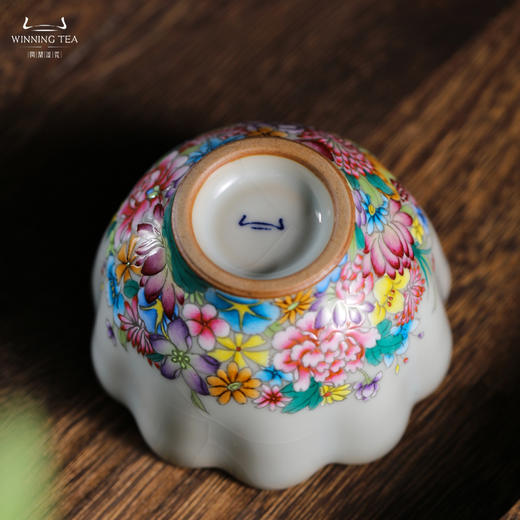 问鼎汝瓷鼎峰系列月白菡萏杯（万花）（缺货） 商品图3