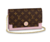 LOUIS VUITTON Flore 经典老花链条 涂层帆布拼小牛皮 手拿包单肩包斜挎包女款 芭蕾粉棕色 商品缩略图0