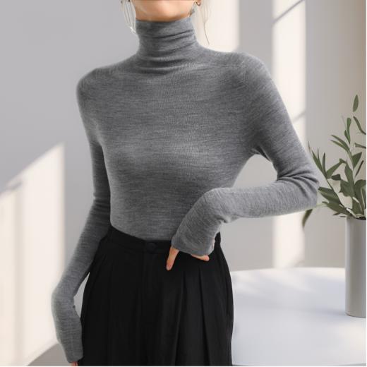 现货 臣禾无缝扬子纱毛衫 高领 JZ244090258  商品图2