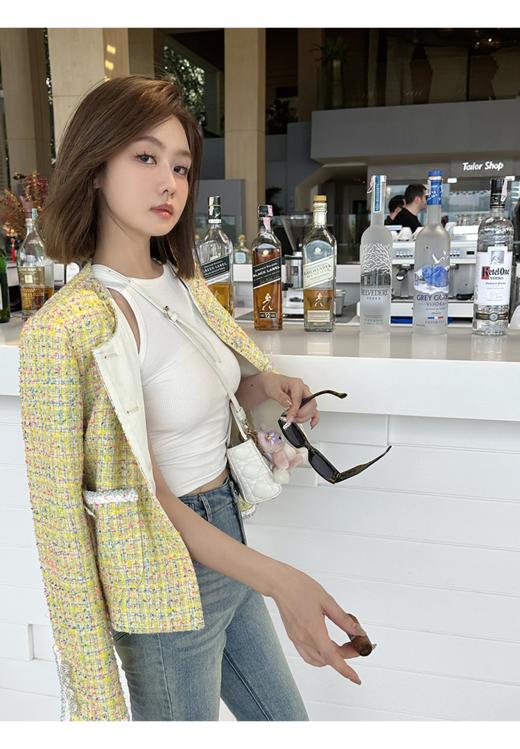 清仓捡漏 LIN CHAO ZHANG特调【柠檬黄】全明星款七彩浣纱小香外套 LW240149 商品图2