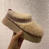厚底包头半拖鞋女2024年秋冬季皮毛一体羊羔毛加绒保暖懒人棉鞋新款爆款小红书同款 商品缩略图0