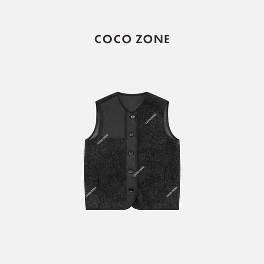 COCO ZONE 设计感拼接V领马甲小众无袖上衣CC2C2329 商品图0
