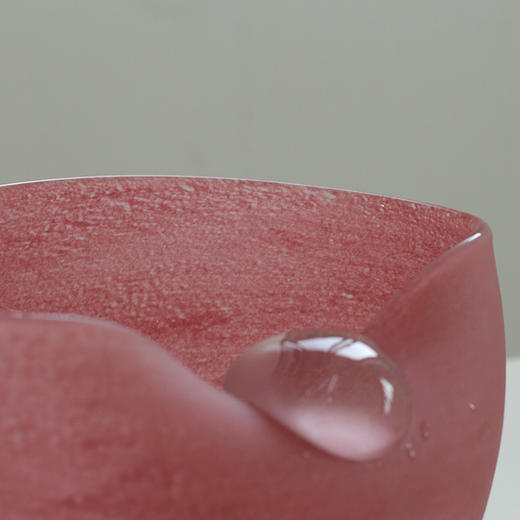 碧轩日式创意手工粉色创意磁粉玻璃果盘居家样板房台面茶几花盆 商品图4