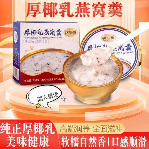 甜小初厚椰乳燕窝粥早餐轻食即食送礼盒258g*6碗/箱 商品图0