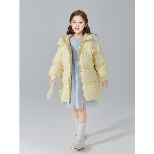 笛莎Deesha 童装女童羽绒服2024冬季新款时尚连帽羽绒服 商品图2