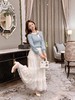 张心子【杜乐丽】miu小香风蝴蝶结系带针织衫女长袖修身上衣春秋 U2409030 商品缩略图7