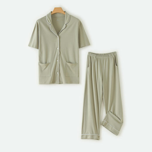 weyo秋冬家居服男款宽松舒感棉西服领开衫套装52701 商品图5