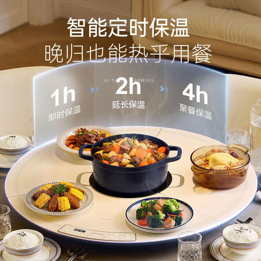 摩飞电器（Morphyrichards）三折叠暖菜板饭菜保温板 家用圆形多功能火锅电陶炉餐桌加热转盘桌面暖菜垫保温垫热菜板MR8307 商品图5