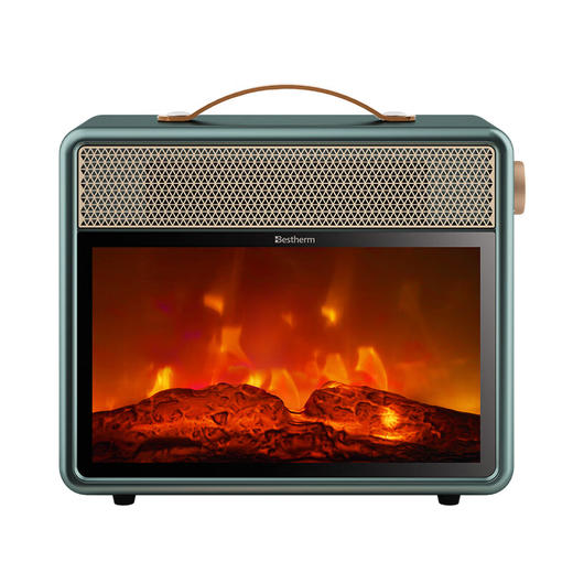 百斯腾【罗永浩】烈日系列速热火焰电暖炉仿真火焰取暖器暖风机办公室桌面书桌取暖壁炉F1 商品图0