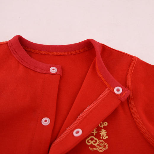 棉果果专柜同款冬季新品男童女童莫代尔牛奶蛋白对开连体衣M501722424833 商品图2