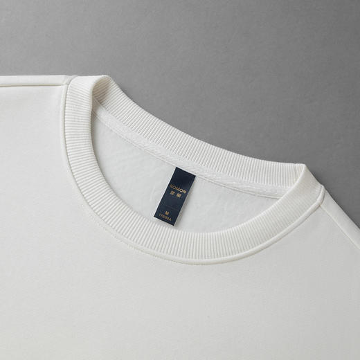 【加绒加厚 蚕丝混纺】罗蒙秋冬男装中国风胸标加绒卫衣男保暖卫衣加绒套头T恤 商品图5