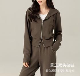 【L1】臣禾短款连帽卫衣	JZ244010175现货